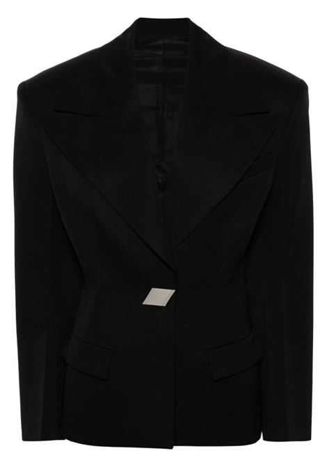 Blazer monopetto in lana vergine nero The Attico - donna